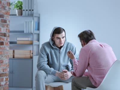 codependent person undergoing addiction treatment