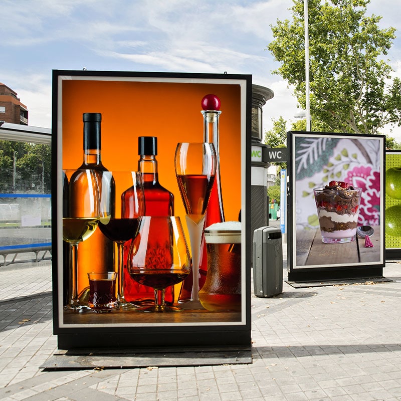 A picture of an alcohol advertisement.