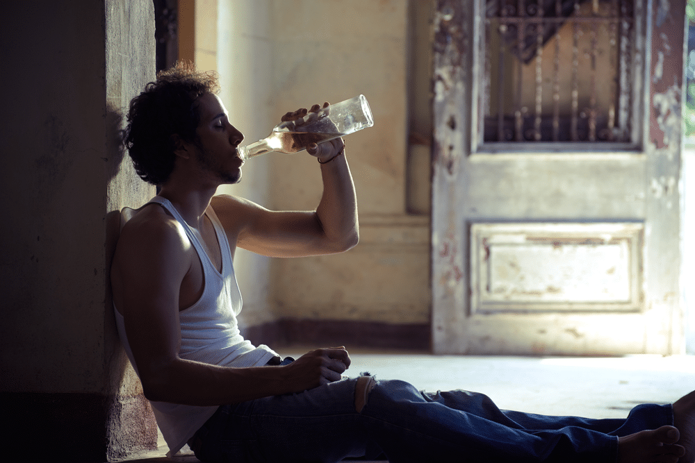 man with alcohol addiction in need of effective treatment program to be sober